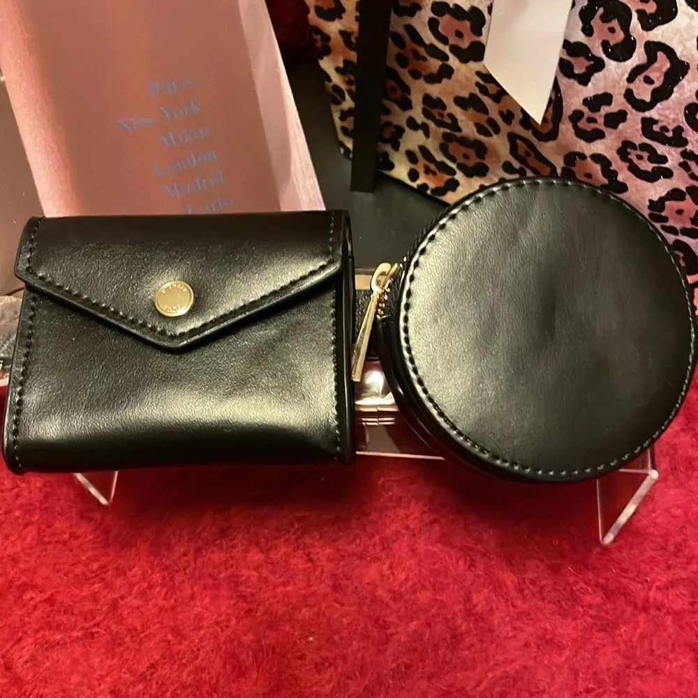 MICHAEL KORS BLACK GENUINE LEATHER BELT BAG WITH ADDITIONAL COIN PURSE SIZE S/M